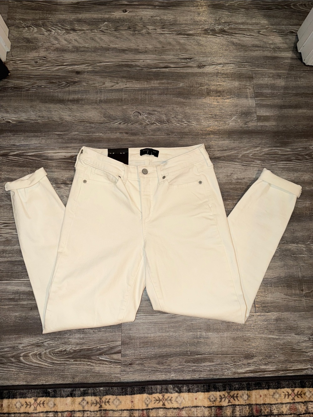 Banana Republic Cream Skinny Jeans